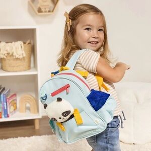 KiwiCo NWOT Toddler Backpack + Pocket Panda Plush Montessori Inspired